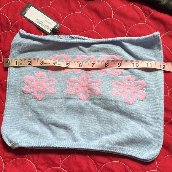 Baby Blue 222 Knitted Tube Top - Picture 16 of 16
